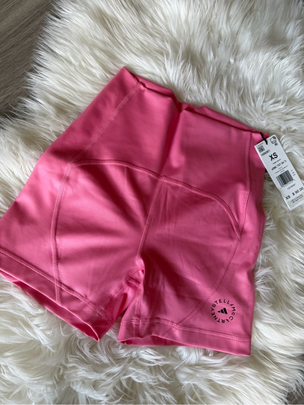 Stella McCartney Hot Pink High-Waist Bike Shorts